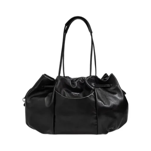 Logo Stamp Drawstring Shoulder Bag
