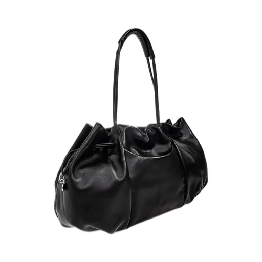 Logo Stamp Drawstring Shoulder Bag