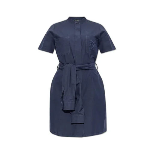 Logo Embroidered Mini Dress