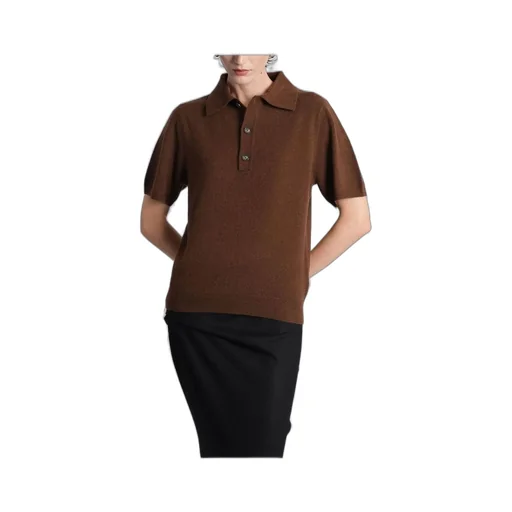 Buttoned Knit Polo Shirt