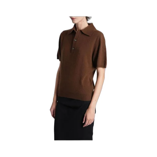 Buttoned Knit Polo Shirt