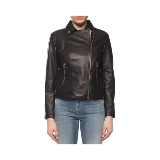 Long-Sleeved Zipped Biker Jacket