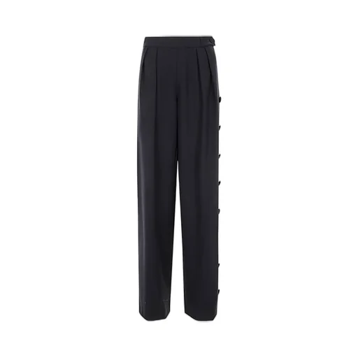Pleated Wide Leg Trousers