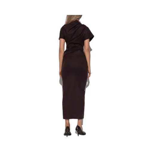 Short-Sleeved Midi Dress