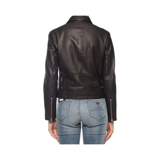 Long-Sleeved Zipped Biker Jacket