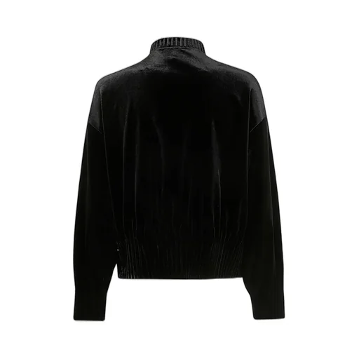 Zip-Up Velvet Bomber Jacket