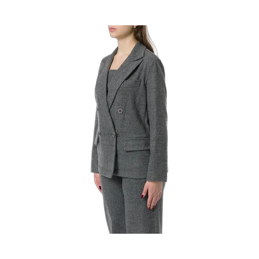 Double-Breasted Straight Hem Blazer