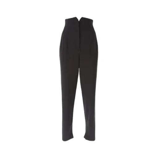 High Waist Tapered Leg Trousers