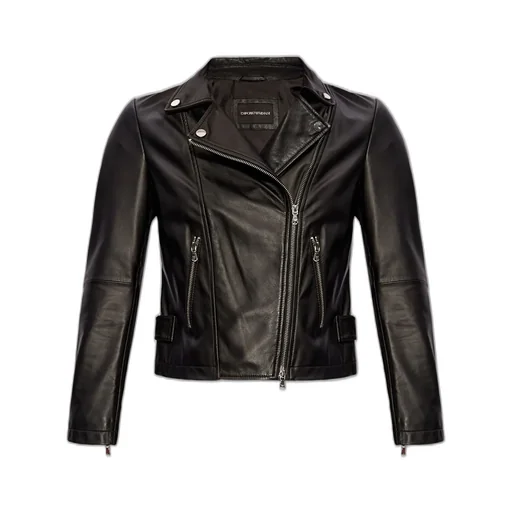 Long-Sleeved Zipped Biker Jacket