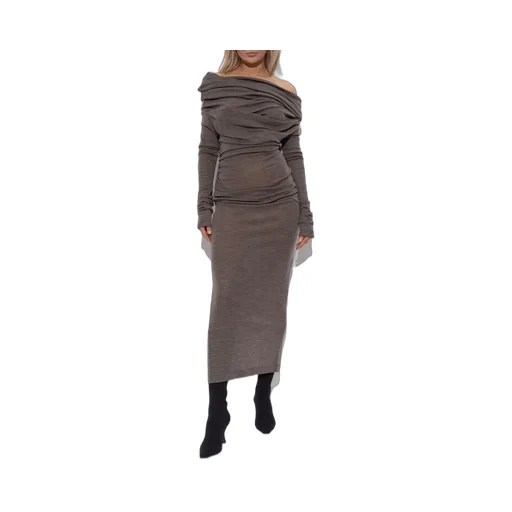 Draped Wool Dress