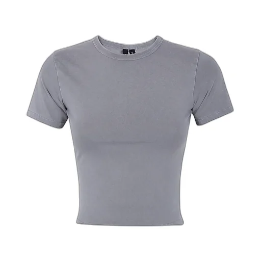 Short Sleeved Crewneck Cropped T-Shirt