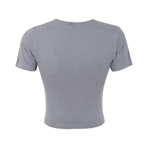 Short Sleeved Crewneck Cropped T-Shirt