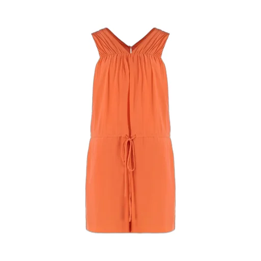 Pleated V-Neck Jumpsuit