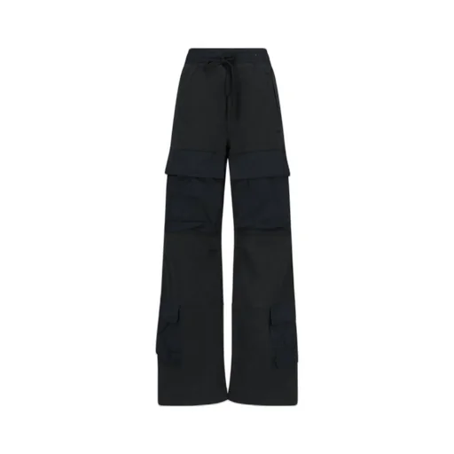 Utility Wide-Leg Cargo Track Trousers
