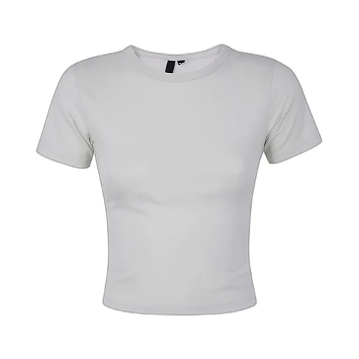 Short Sleeved Crewneck Cropped T-Shirt