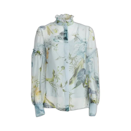 Flower Print Long-Sleeve Shirt