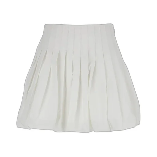 Mini Skirt With Side Zip And Pleats