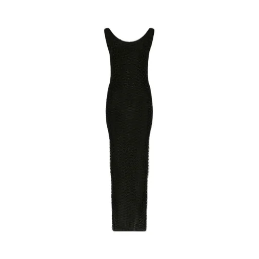 Textured Backless Maxi Dress