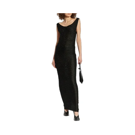 Textured Backless Maxi Dress