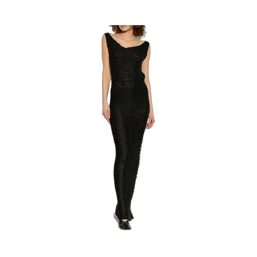Textured Backless Maxi Dress