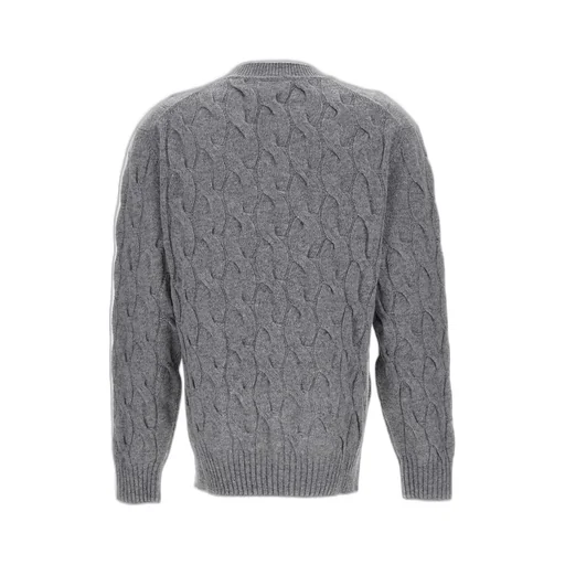 Flower Embroidered Crewneck Knit Sweater