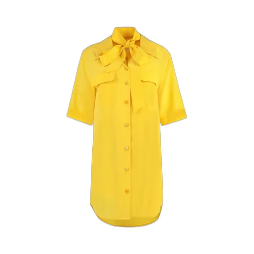 Tied Fastened Mini Shirt Dress