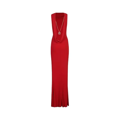 Necklace Detailed Sleeveless Maxi Dress