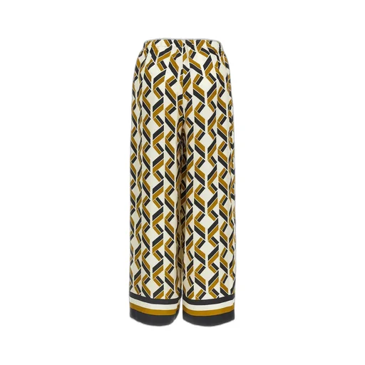 Swim Print Silk Twill Pants