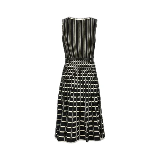 Micro-Ruffles Midi Dress