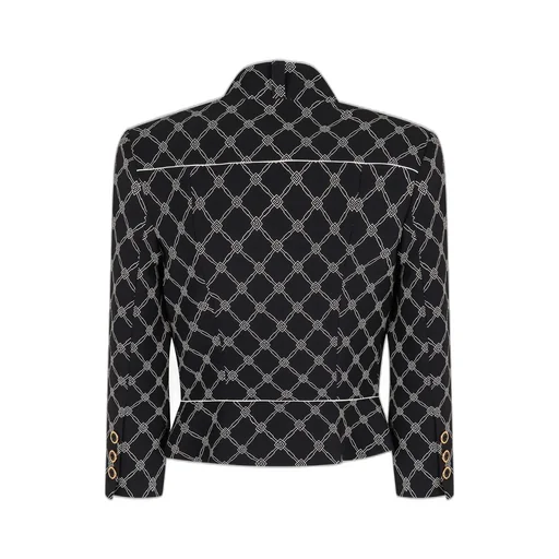 Printed Stretch CrÊPe Jacket