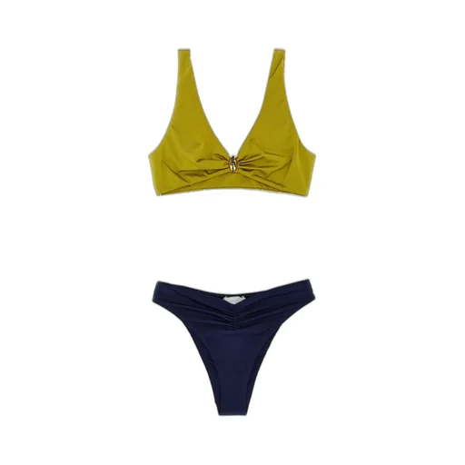 Two-Toned Knot Detailed Bikini