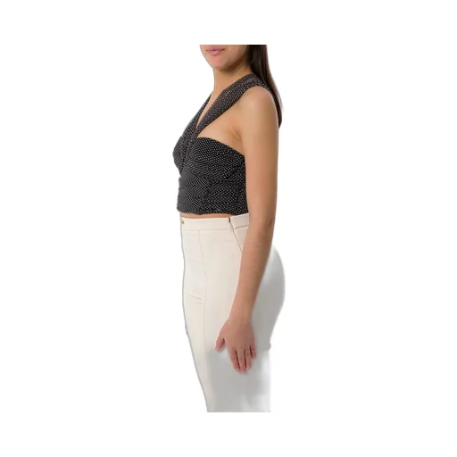 Polka Dot Printed Tulle Top