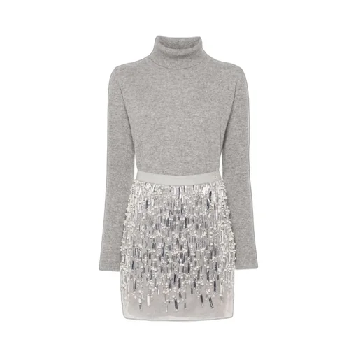 Embellished Sweater Dress