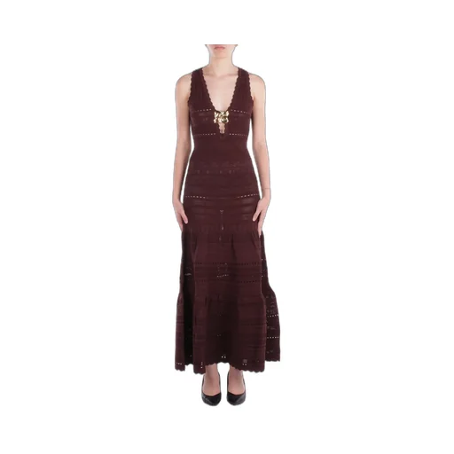 Openwork Sleeveless Maxi Dress