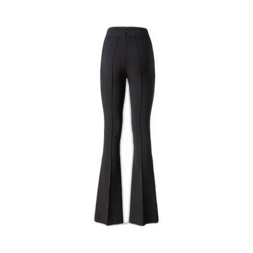 Buckle-Plaque Flared Pants
