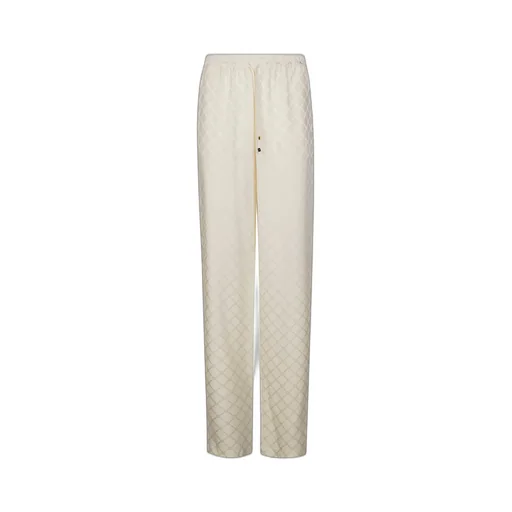 Jacquard Drawstring Straight Leg Trousers