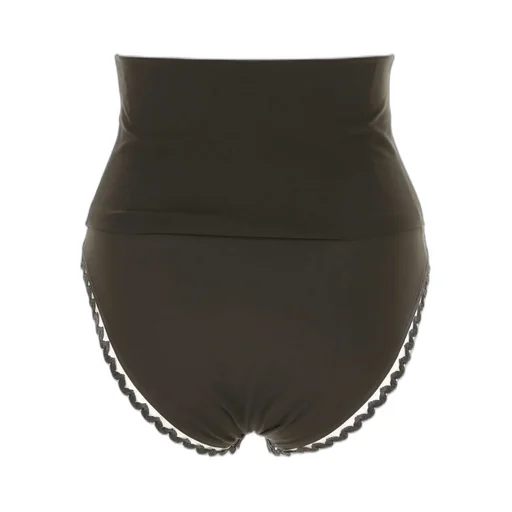 Hit High-Waist Scallop Edge Bikini Bottoms