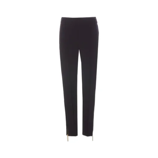 Stretch Crepe Zip-Detailed Straight Trousers