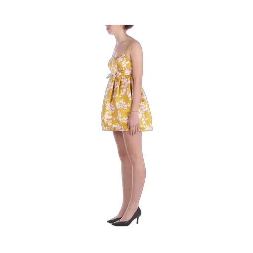Printed Duchess Satin Doll Dress