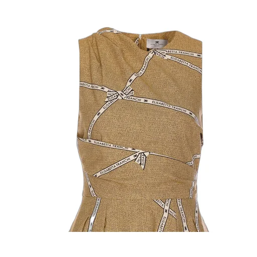 Patterned Sleeveless Midi Dress