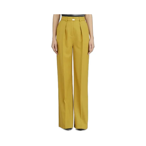 Contrast Topstitched Cool Trousers