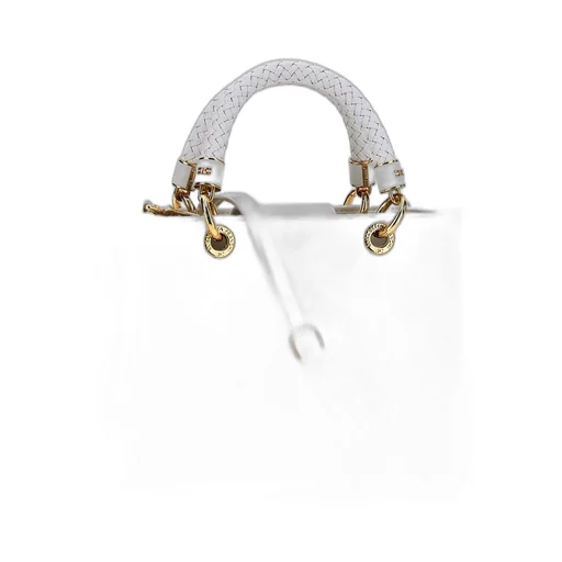 Charm Detailed Jacquard Small Tote Bag