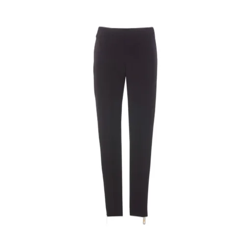 Stretch Crepe Zip-Detailed Straight Trousers