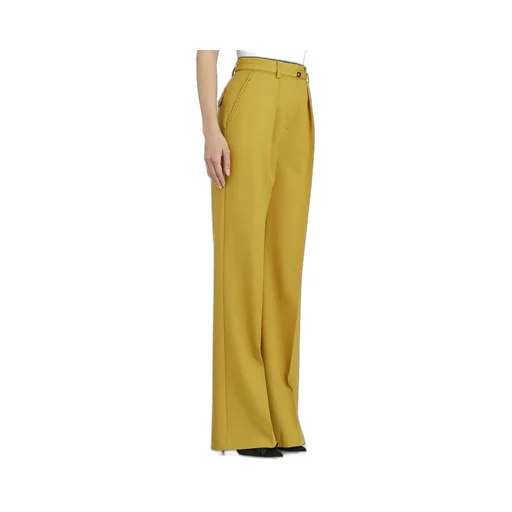 Contrast Topstitched Cool Trousers