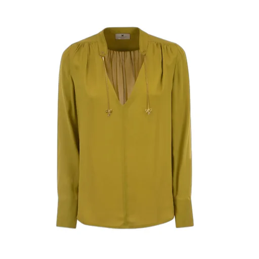 V-Neck Ruched Blouse