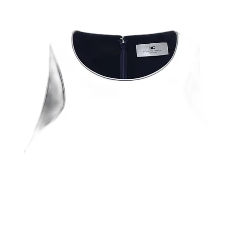 Contrasted Belt CrÊPe Dress