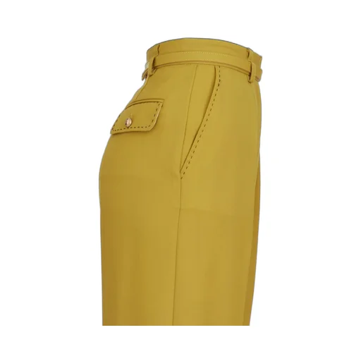 Contrast Topstitched Cool Trousers