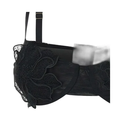 Floral Embroidered Tulle Bra