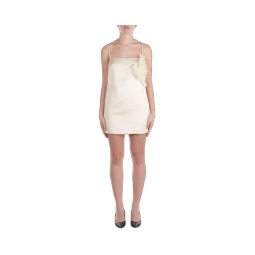 Embroidered Flower Duchesse Dress