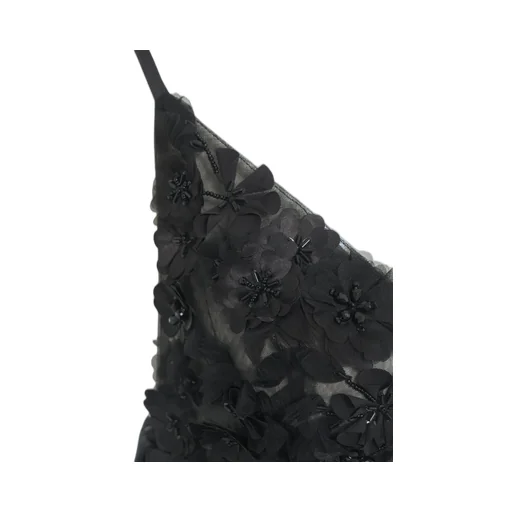 3D Flowers Duchesse Satin Dress